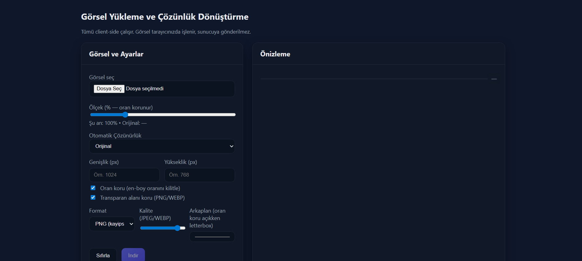 Görsel Kalite Değiştirme